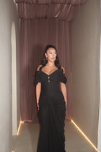 Nira Gown in black by THH