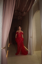 Roman Lace Gown Red by THH