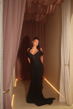 Nira Gown in black by THH