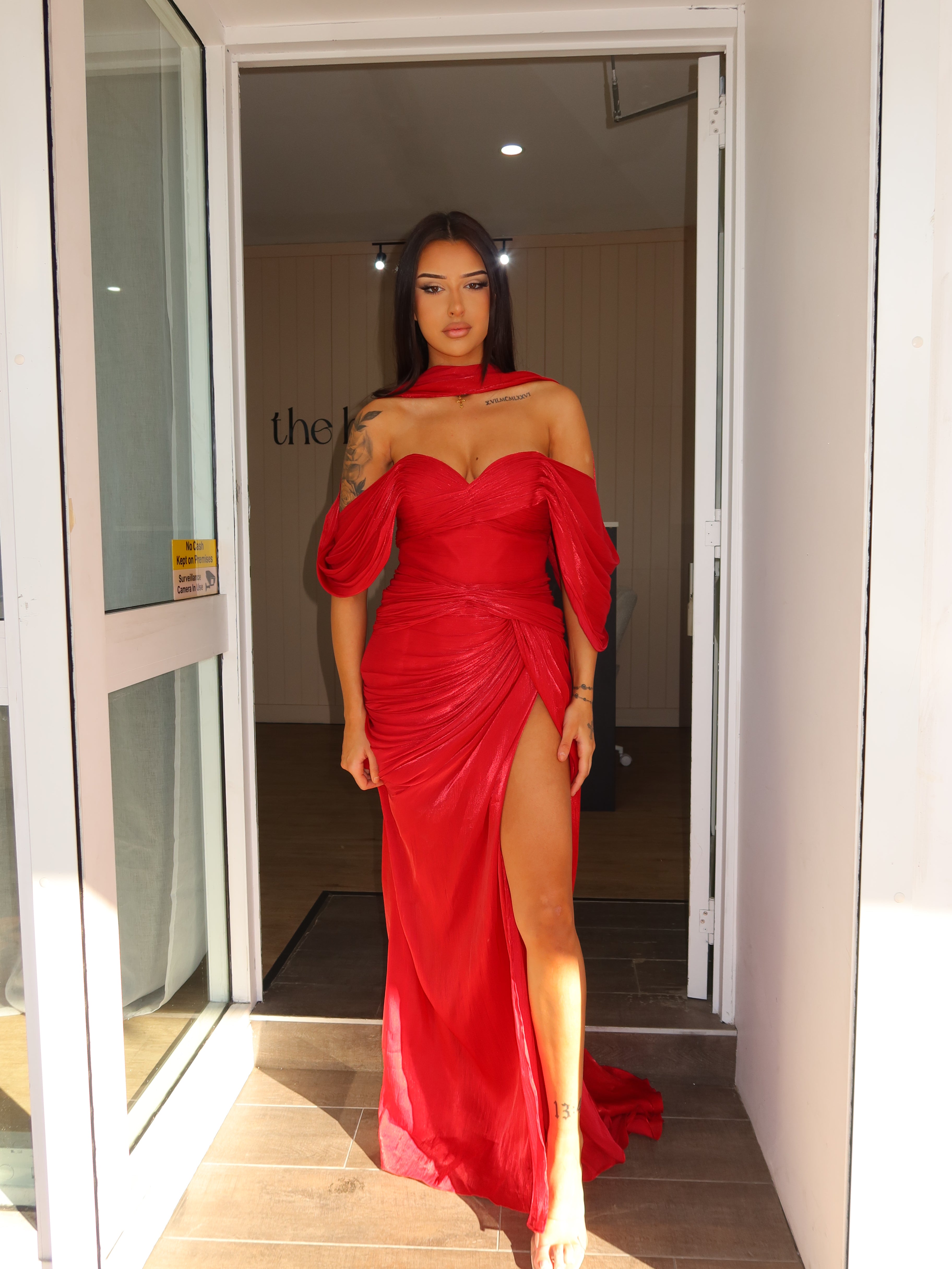 Harmonia gown in Burgundy