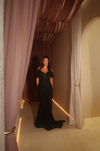 Nira Gown in black by THH