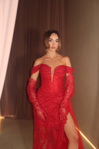 Roman Lace Gown Red by THH