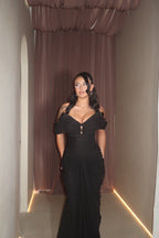 Nira Gown in black by THH