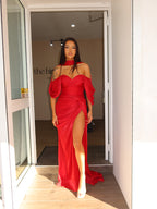 Harmonia gown in Burgundy