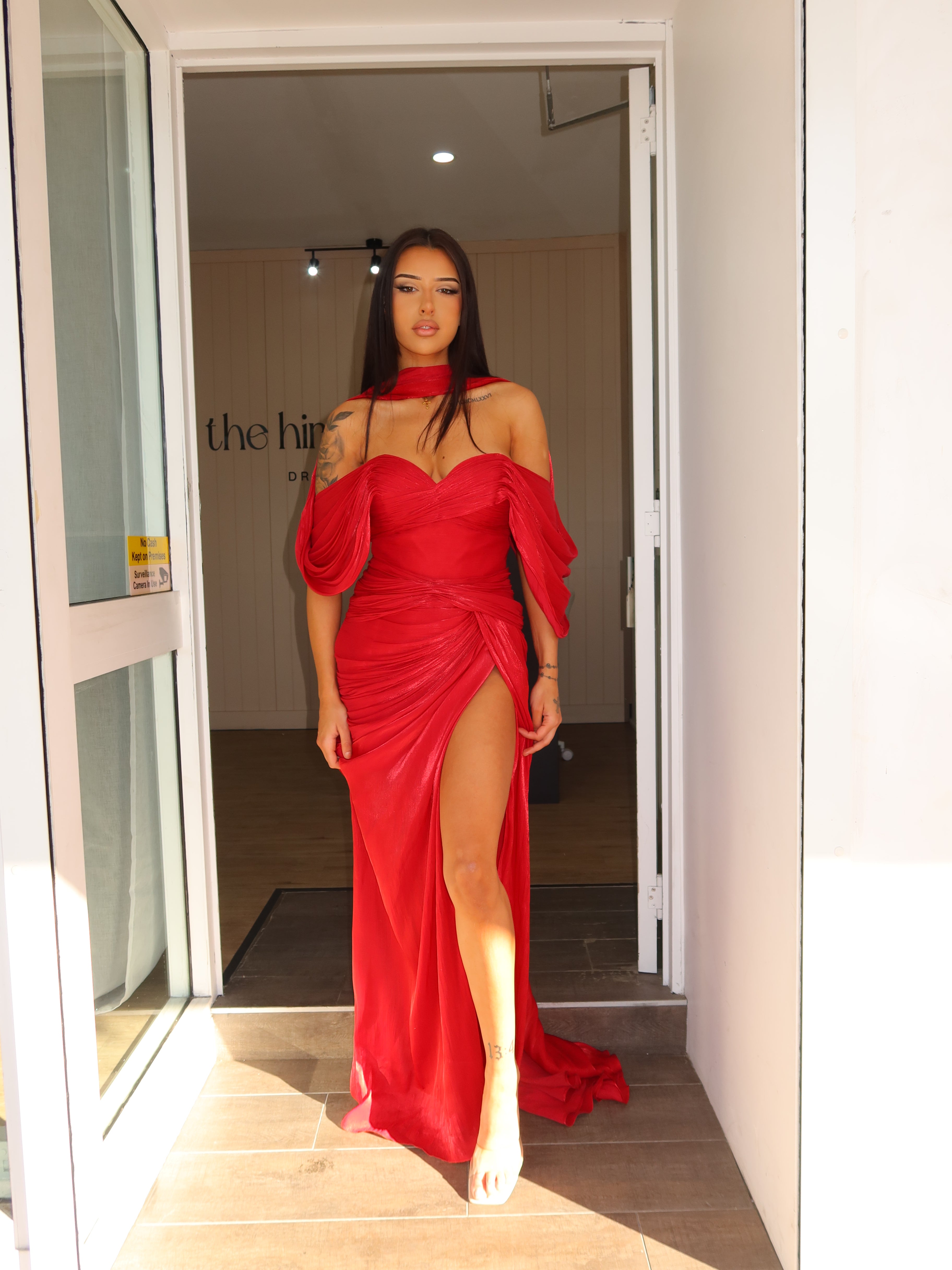 Harmonia gown in Burgundy