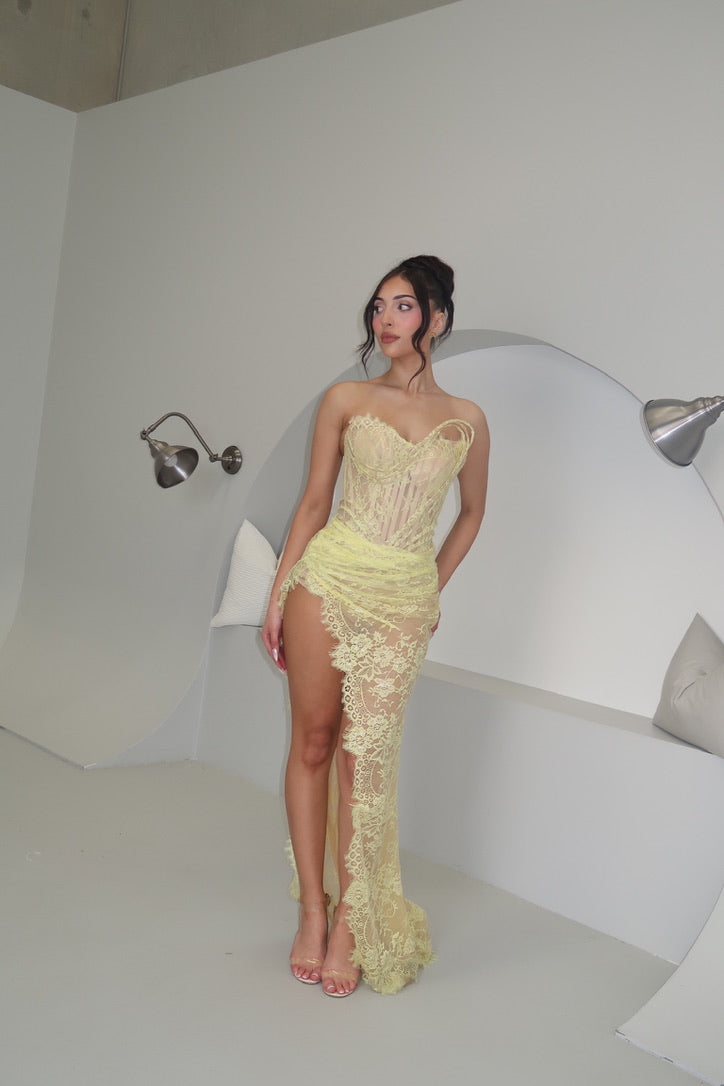 Yellow Lace Gown