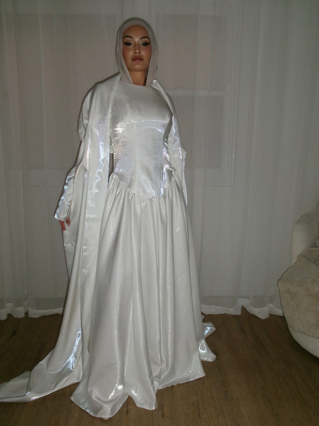 Zafira Gown in White by THH
