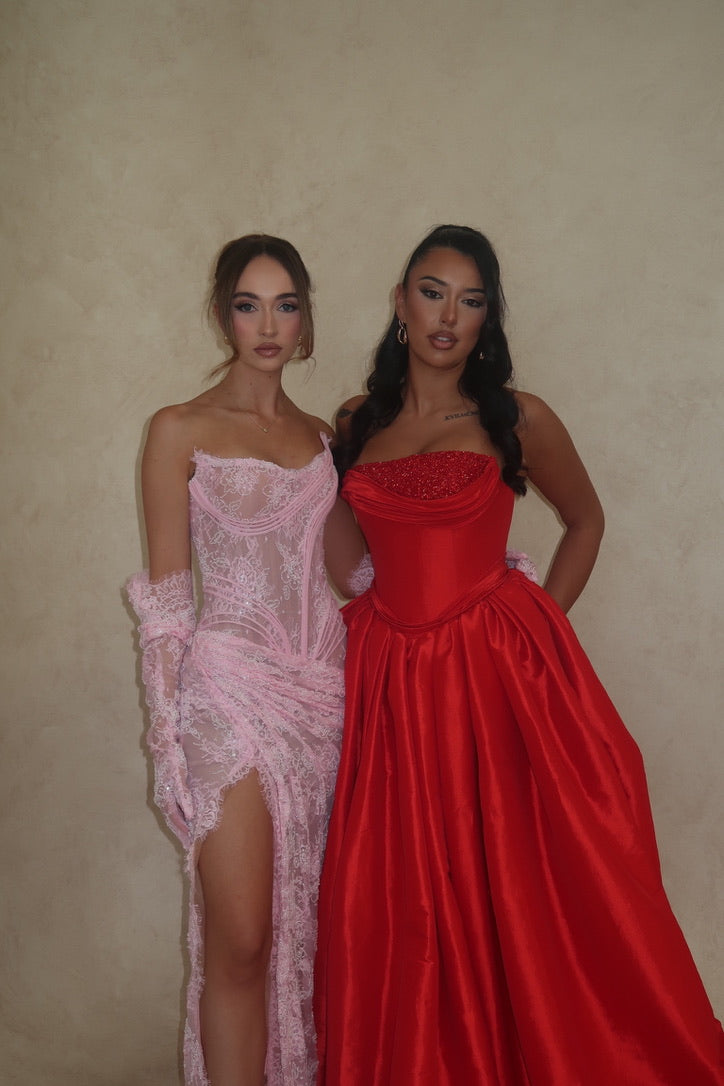 Sophie Pink Lace gown