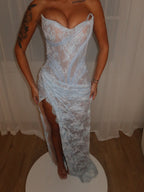 Sophie Baby Blue Lace gown by THH