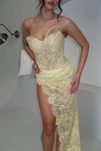 Yellow Lace Gown