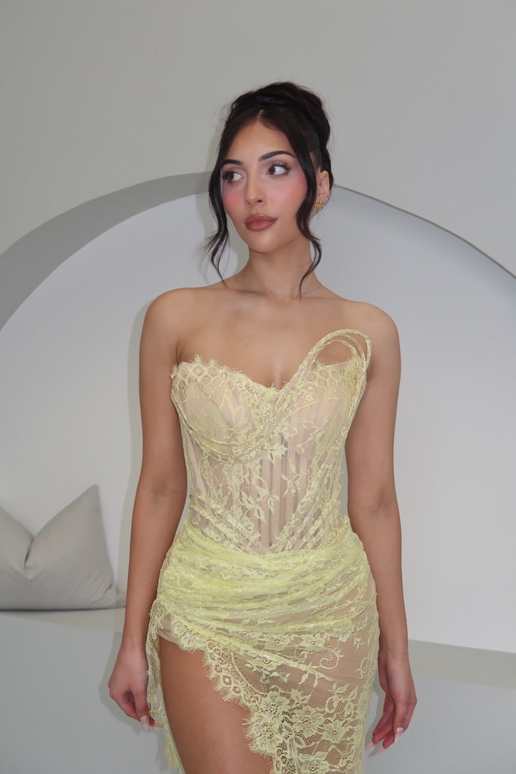 Yellow Lace Gown