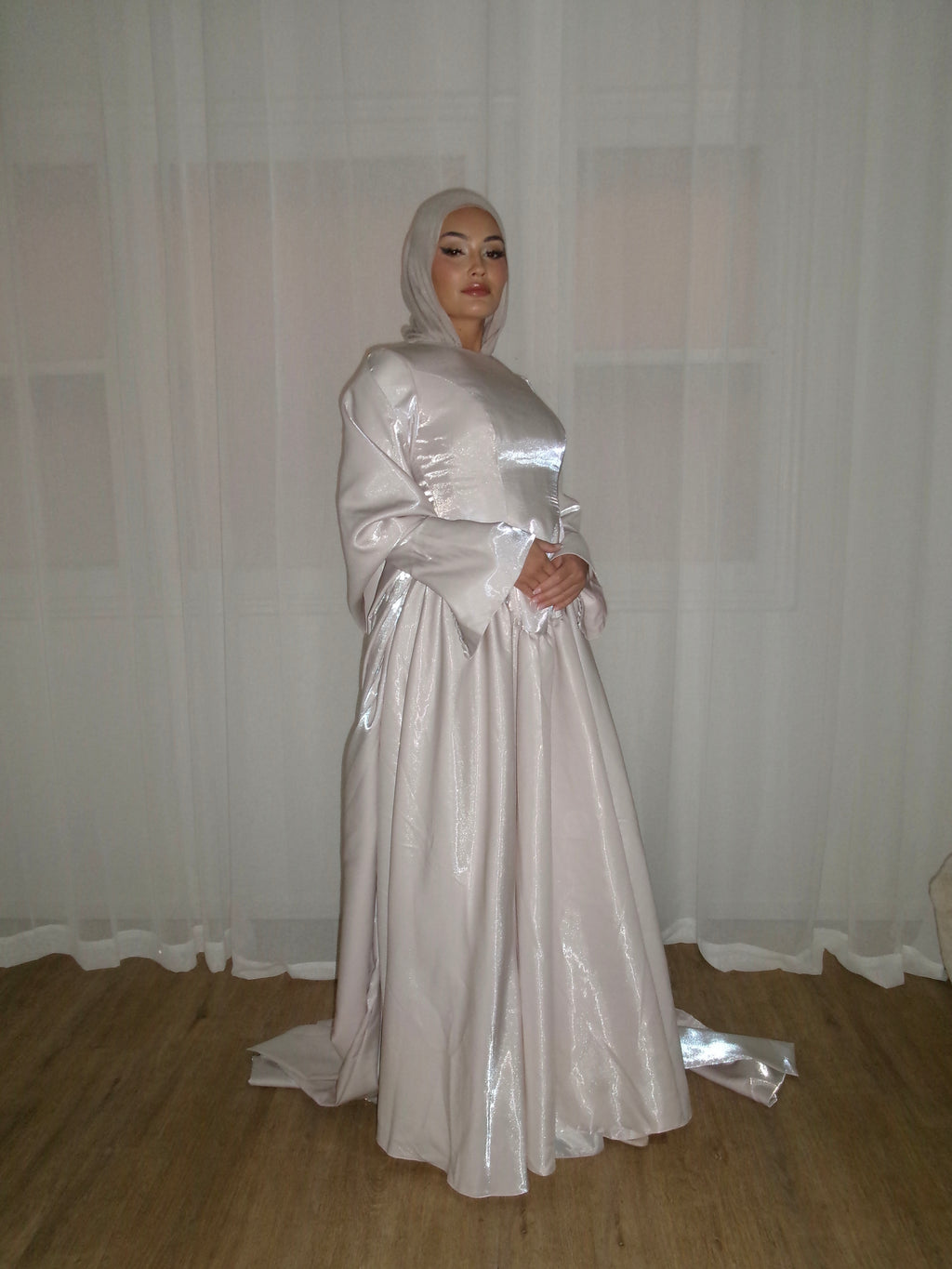 Zafira Gown in Soft Pink by THH