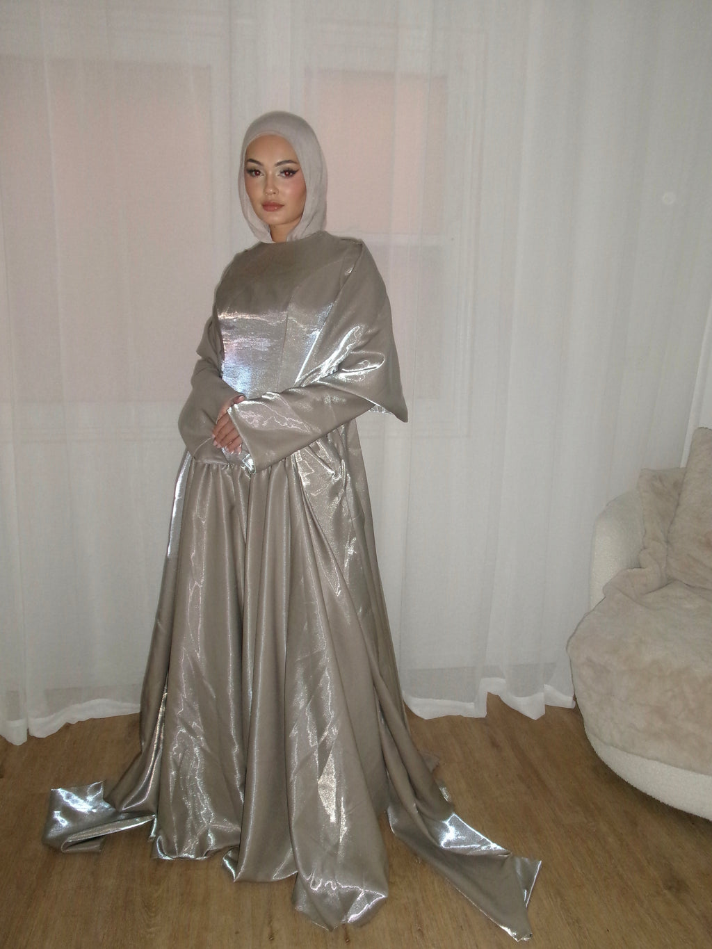 Zafira Gown in Khaki by THH